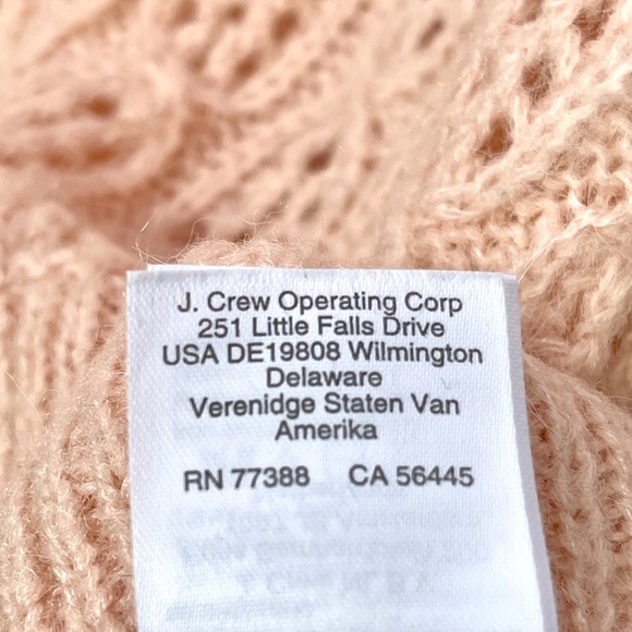 J. Crew Balloon Sleeve Cable Knit Peach Pink Alpaca Wool Blend Sweater Womens XL - Picture 14 of 14